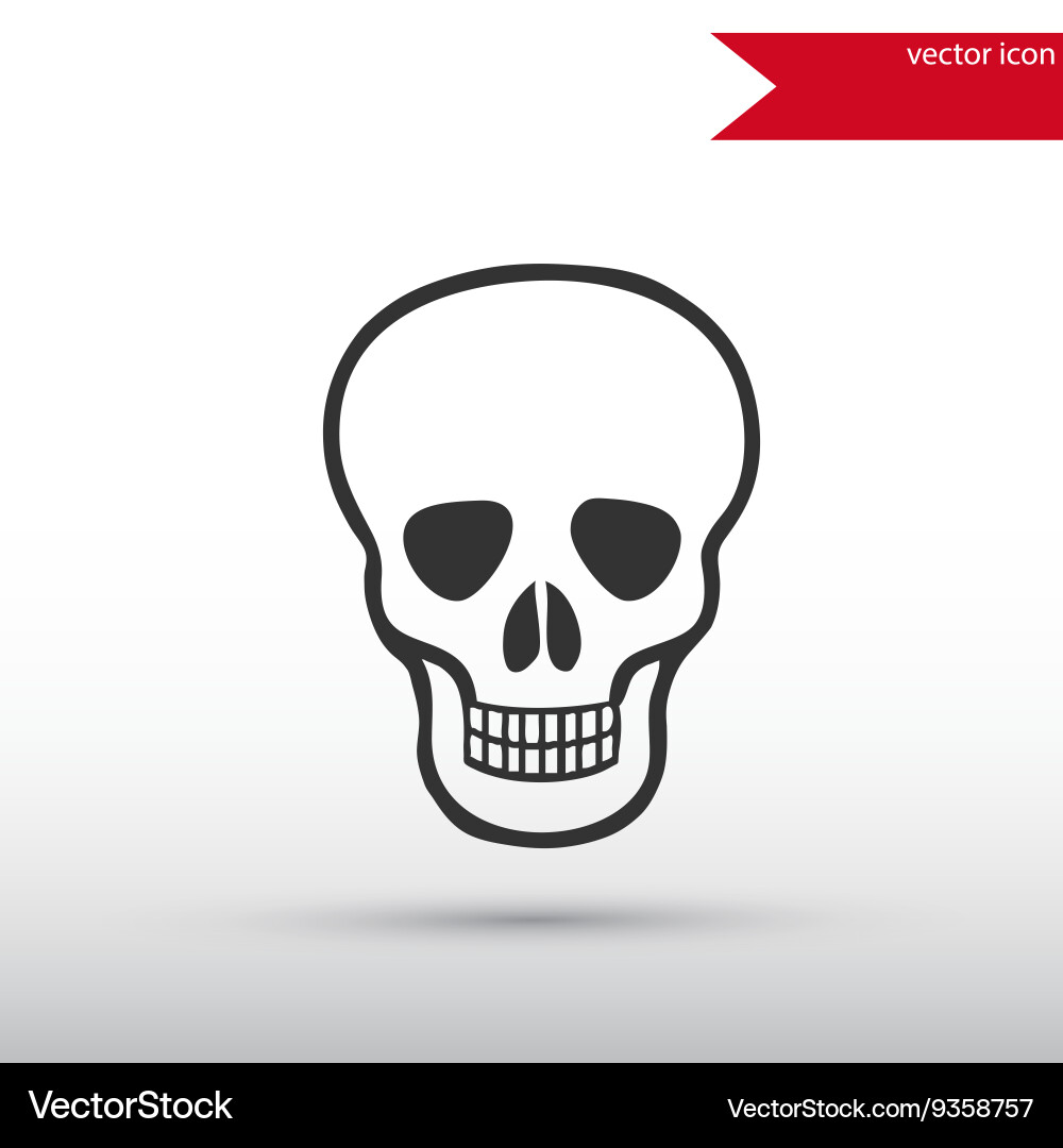 Skull icon danger concept Vector Image
