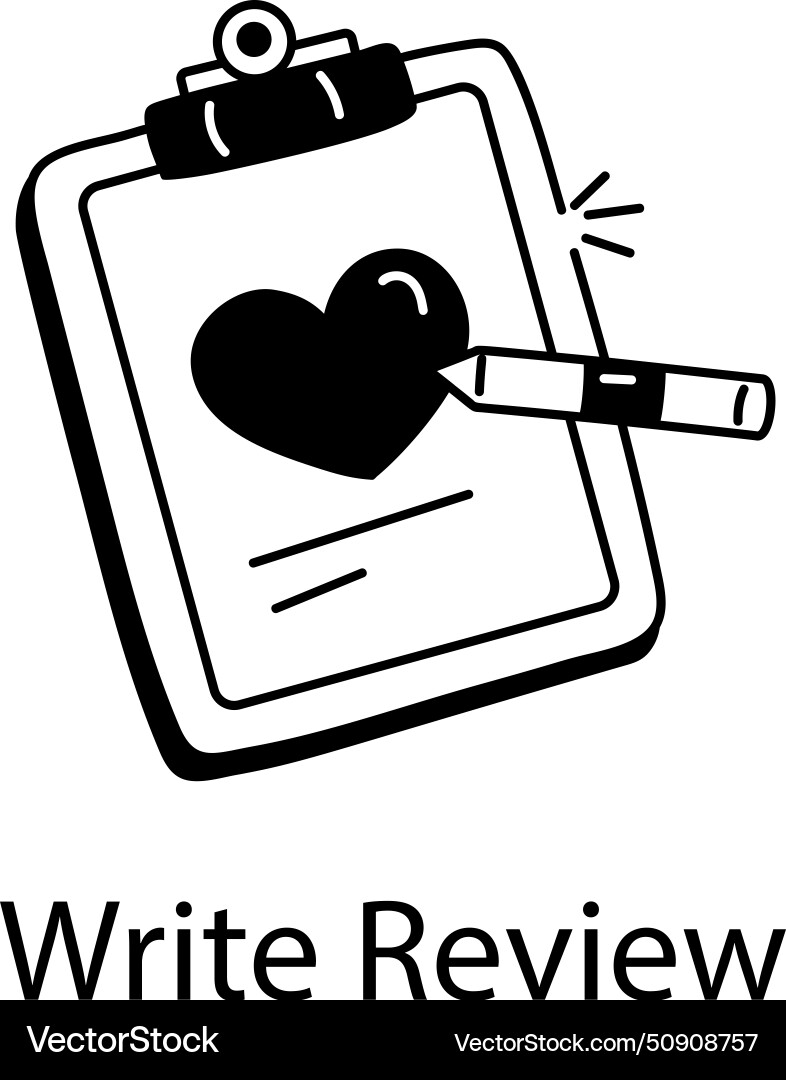 Write review Vector Image