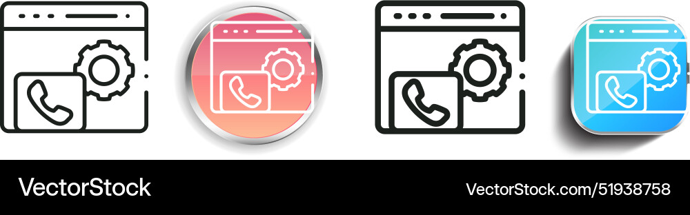 Browser icon thin linear regular and button style Browser icon thin linear regular and button style Vector Image