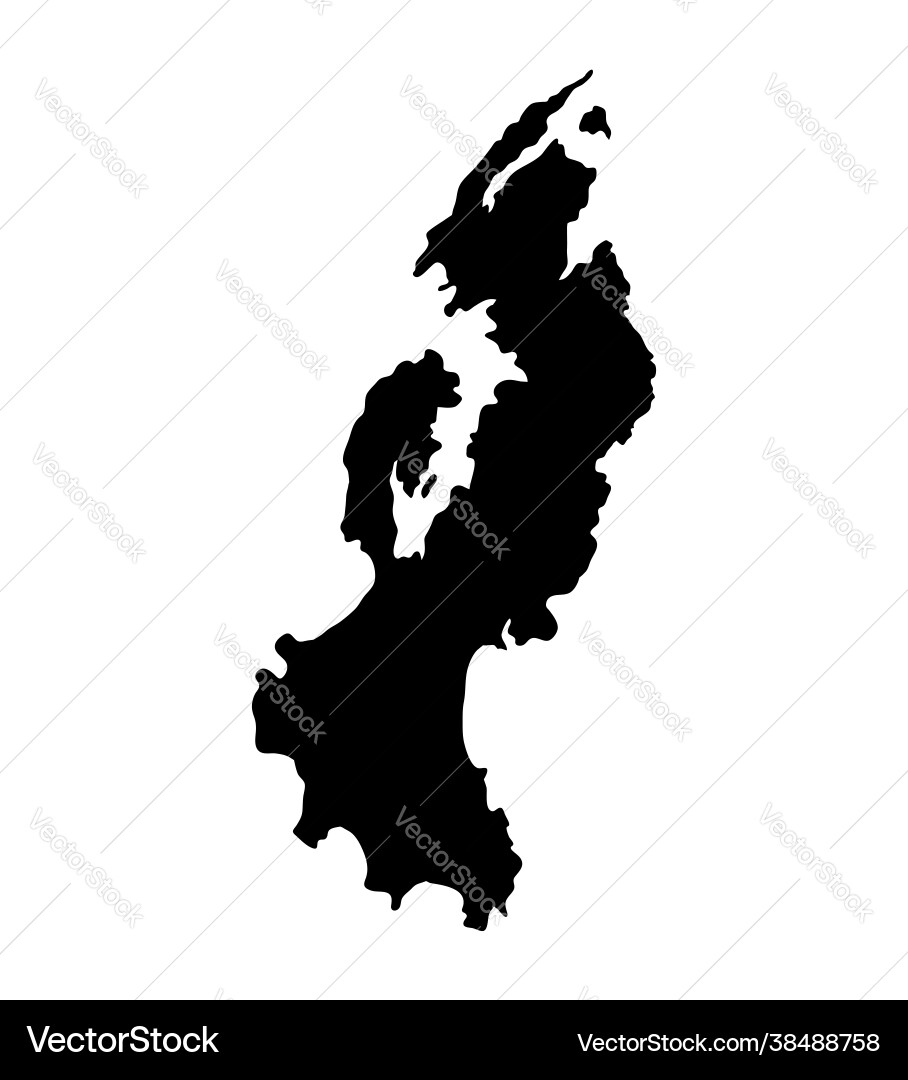 Campobello Island Map Silhouette Vector Image