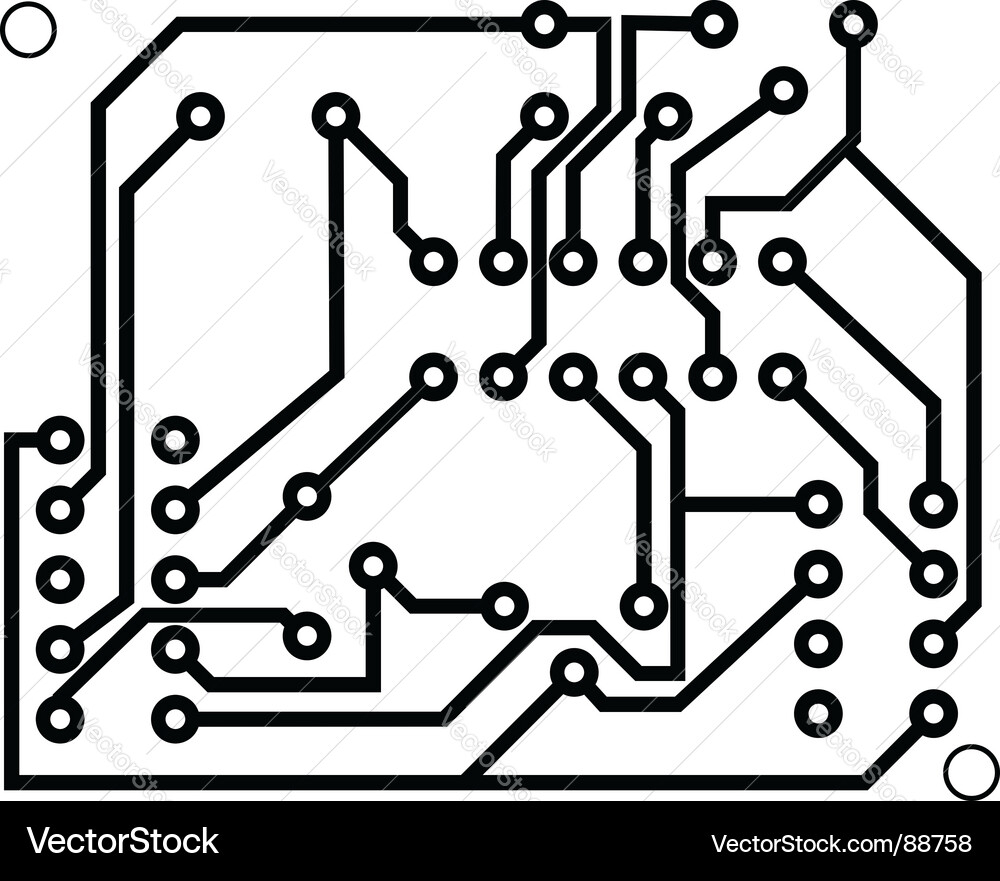 Electronic Circuit Diagram Vector Image