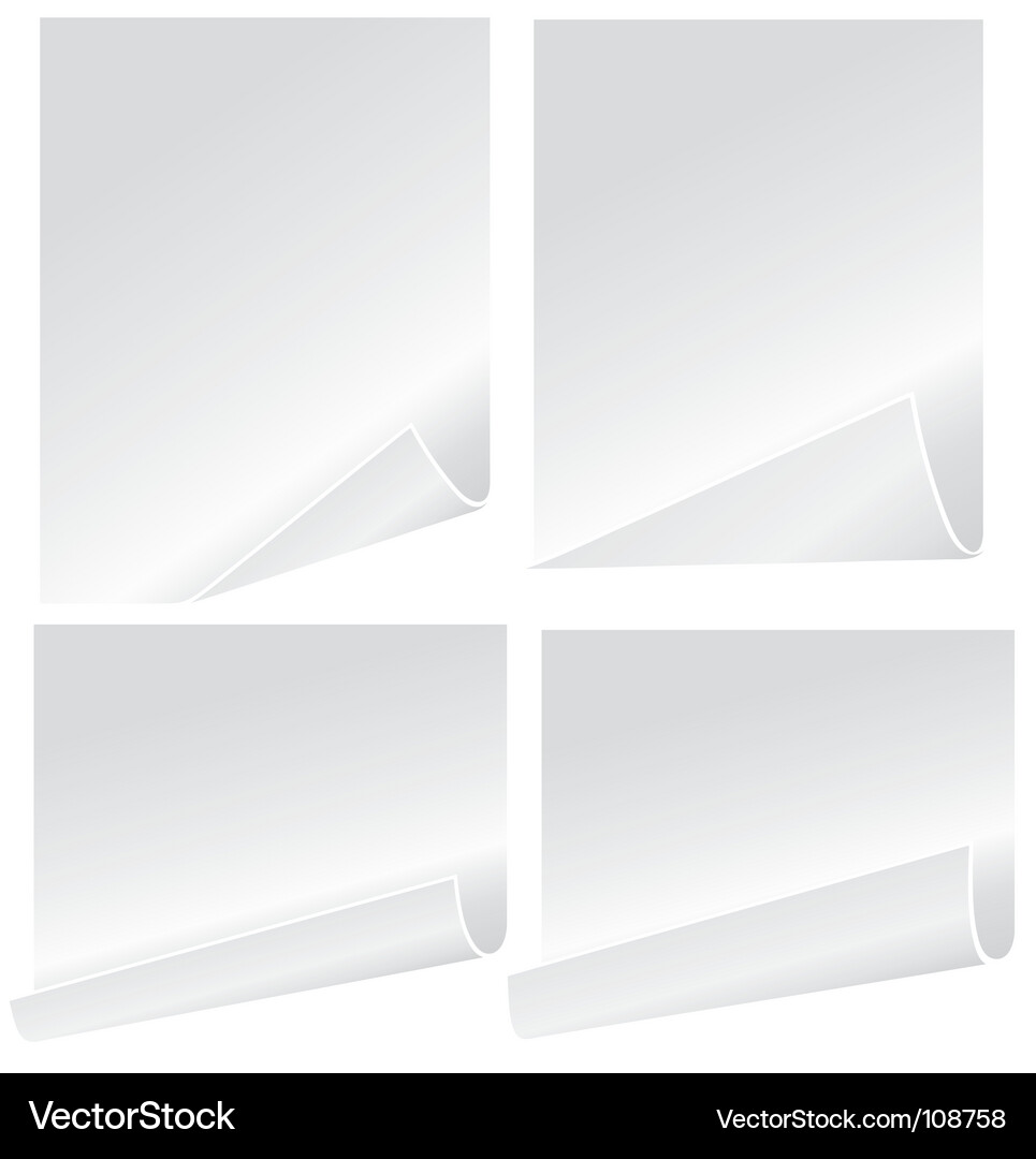 Paper Curl Sheet Vector Image