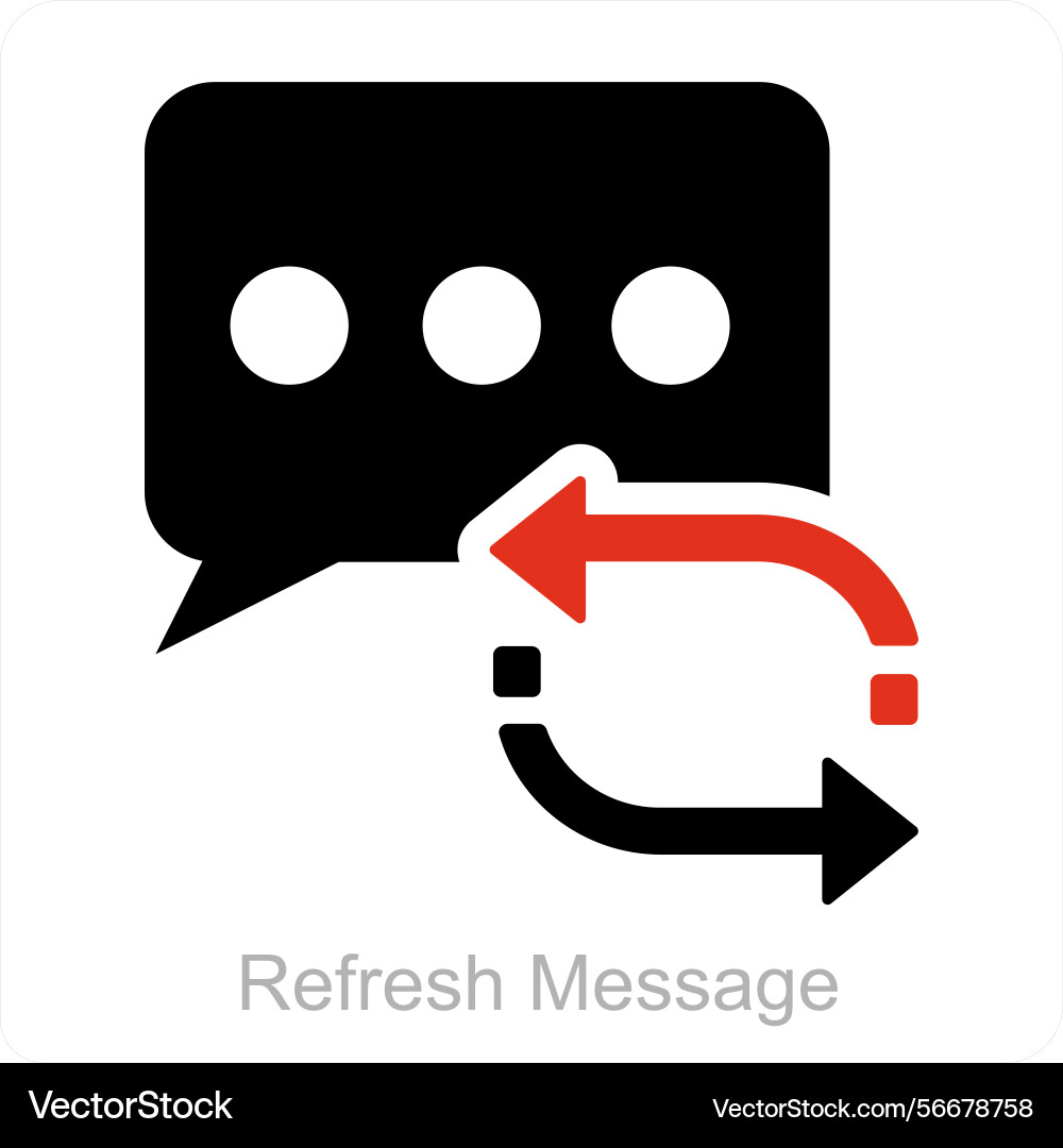 Refresh message icon concept Vector Image