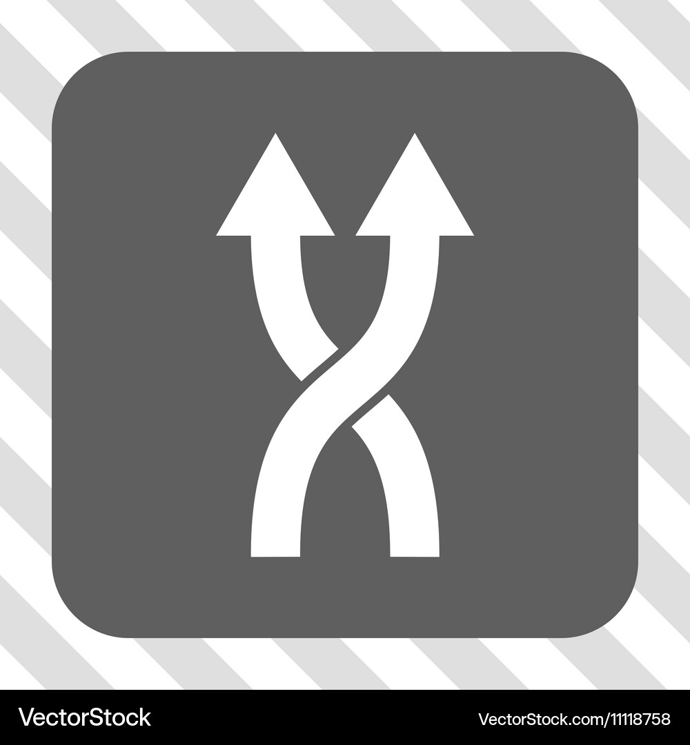 Shuffle arrows up rounded square button Vector Image