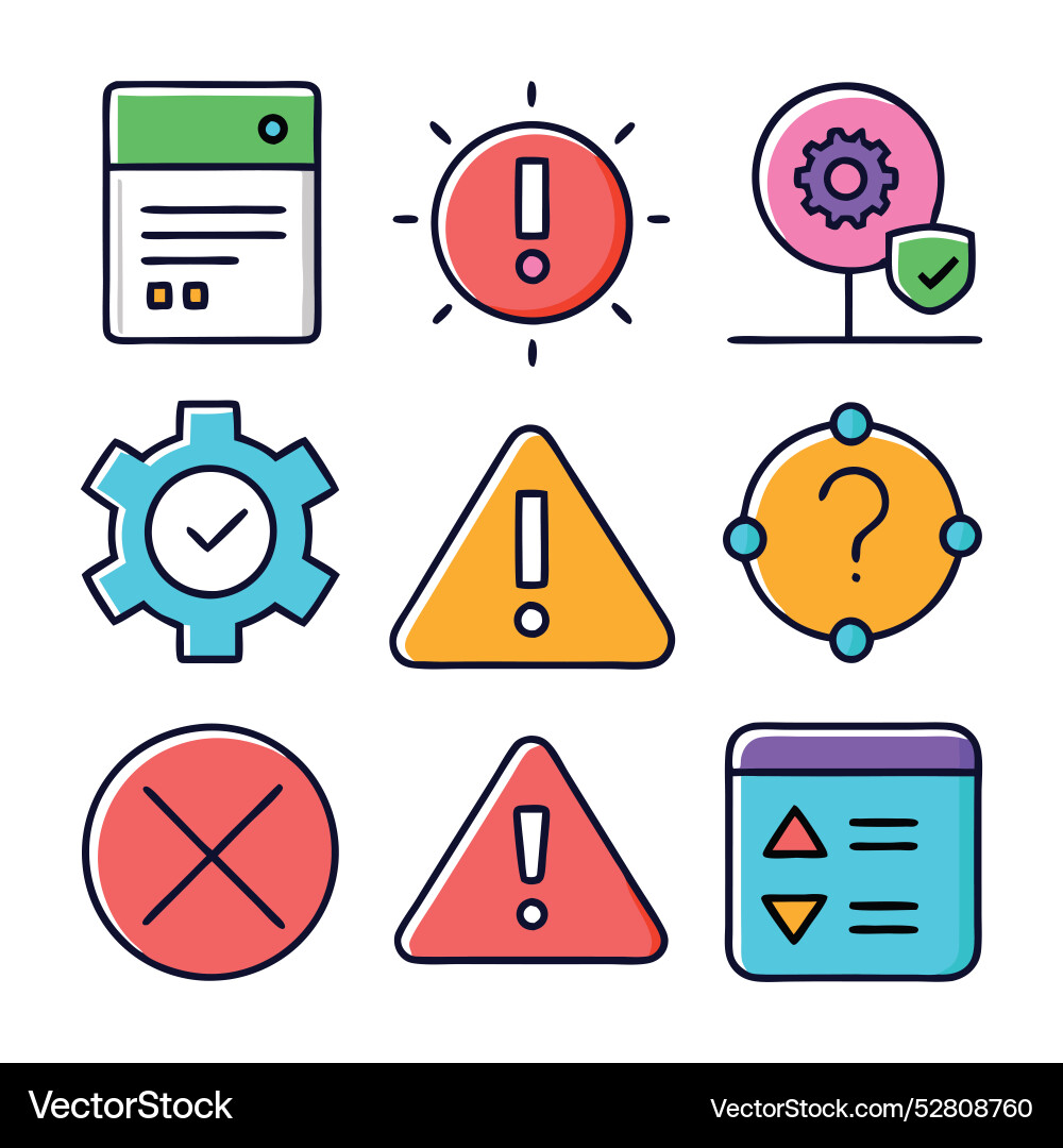 Attention alert error and mistake concept vector image