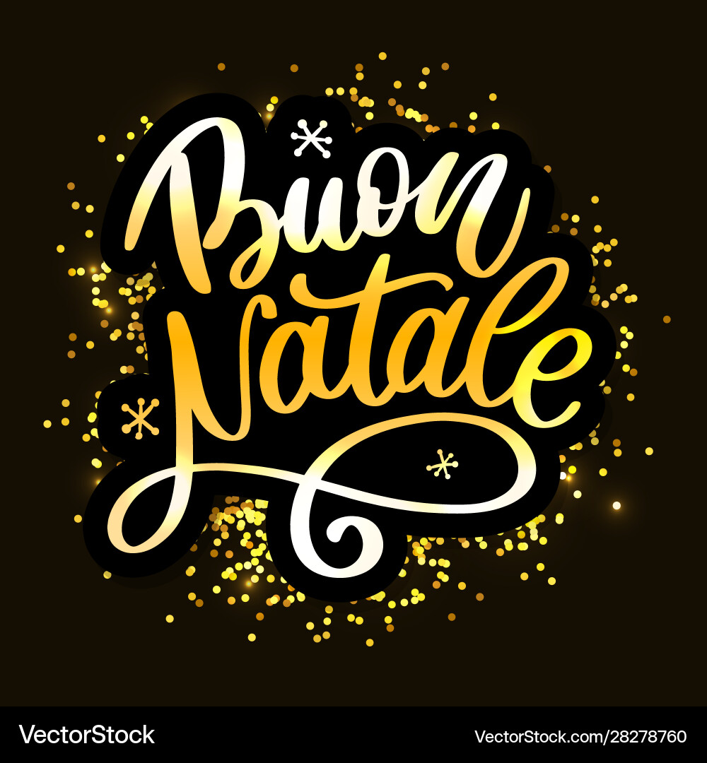 Buon natale merry christmas calligraphy template Buon natale merry christmas calligraphy template vector image