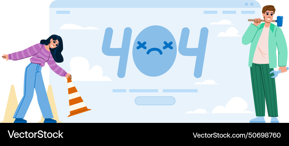 Found 404 error Vector Image