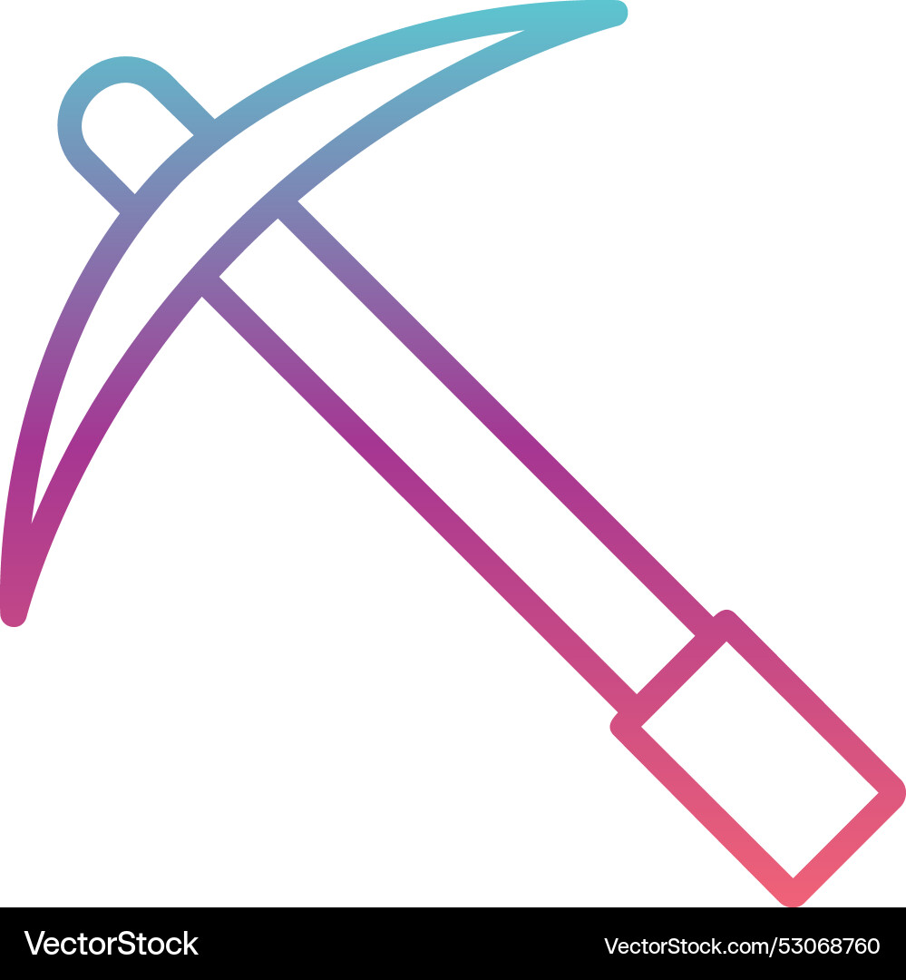Pickaxe line gradient design Vector Image