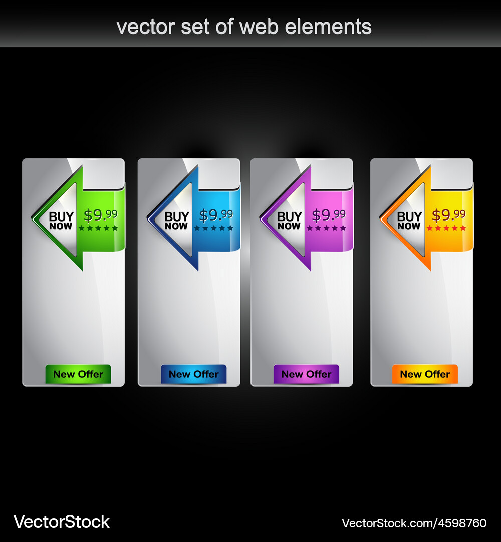 Web element Vector Image