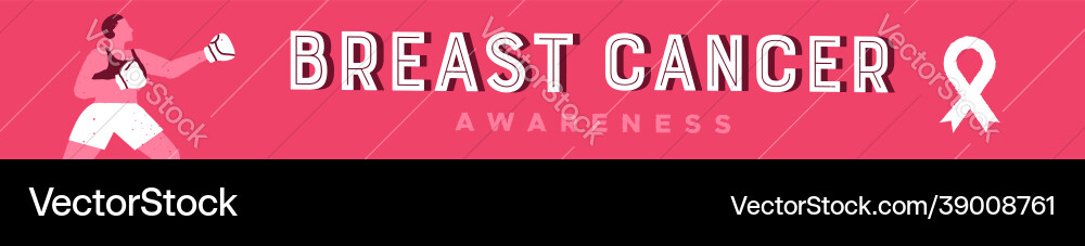 Breast cancer pink woman fight girl quote banner Breast cancer pink woman fight girl quote banner vector image