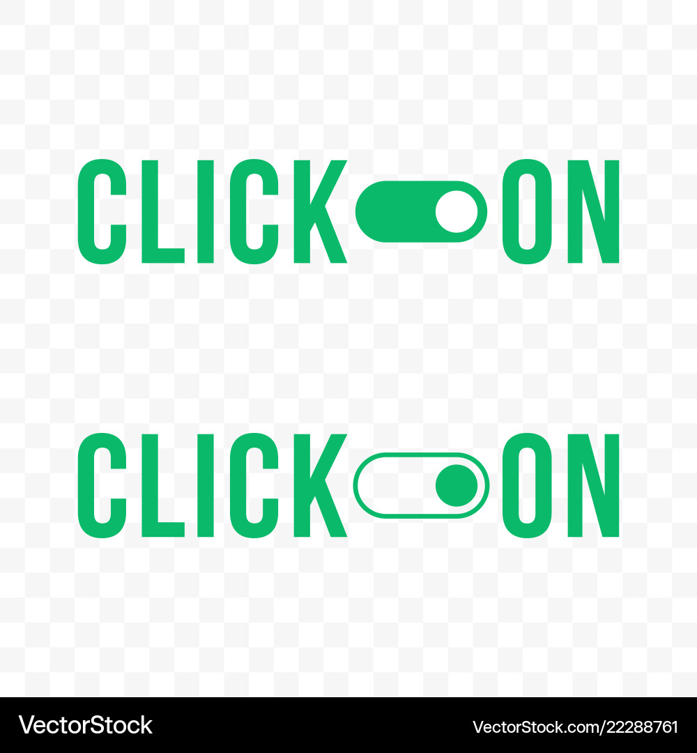 Click on digital toggle icon vector image