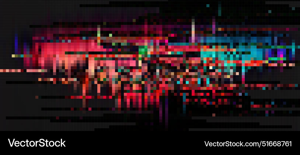 Glitch Abstract Pattern vector image