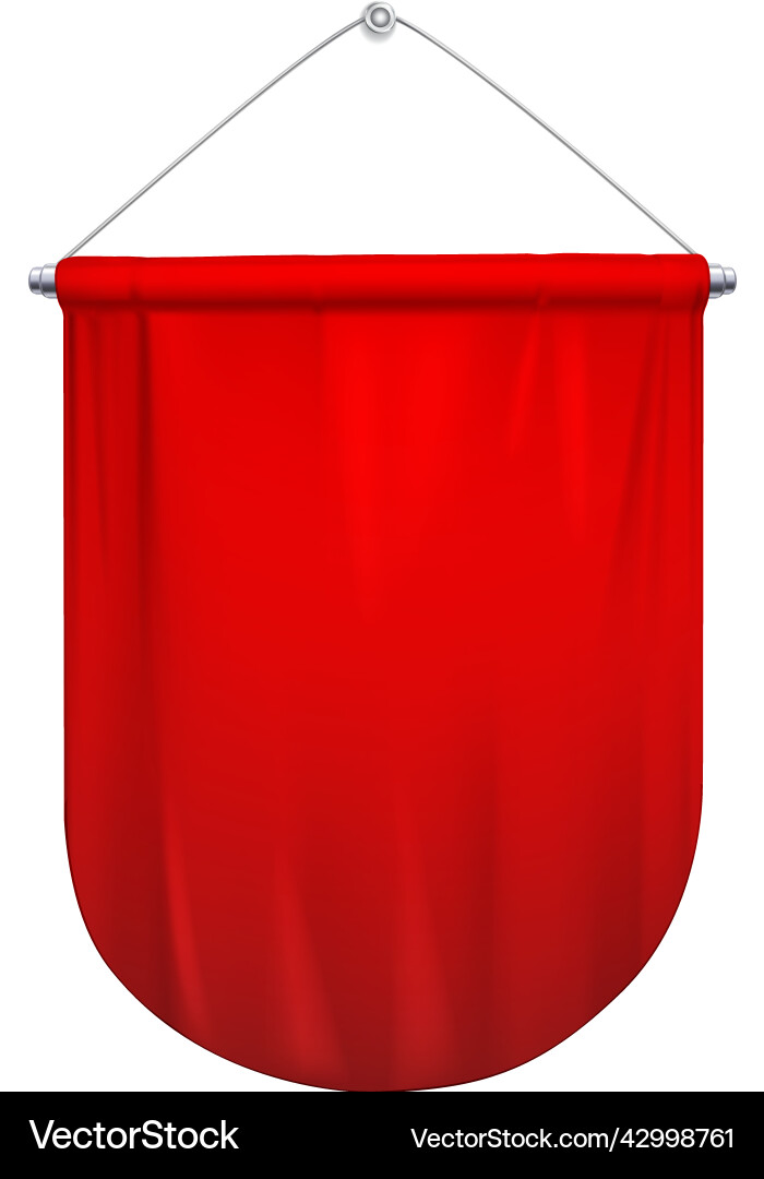 Red hanging pennon composition Red hanging pennon composition Vector Image