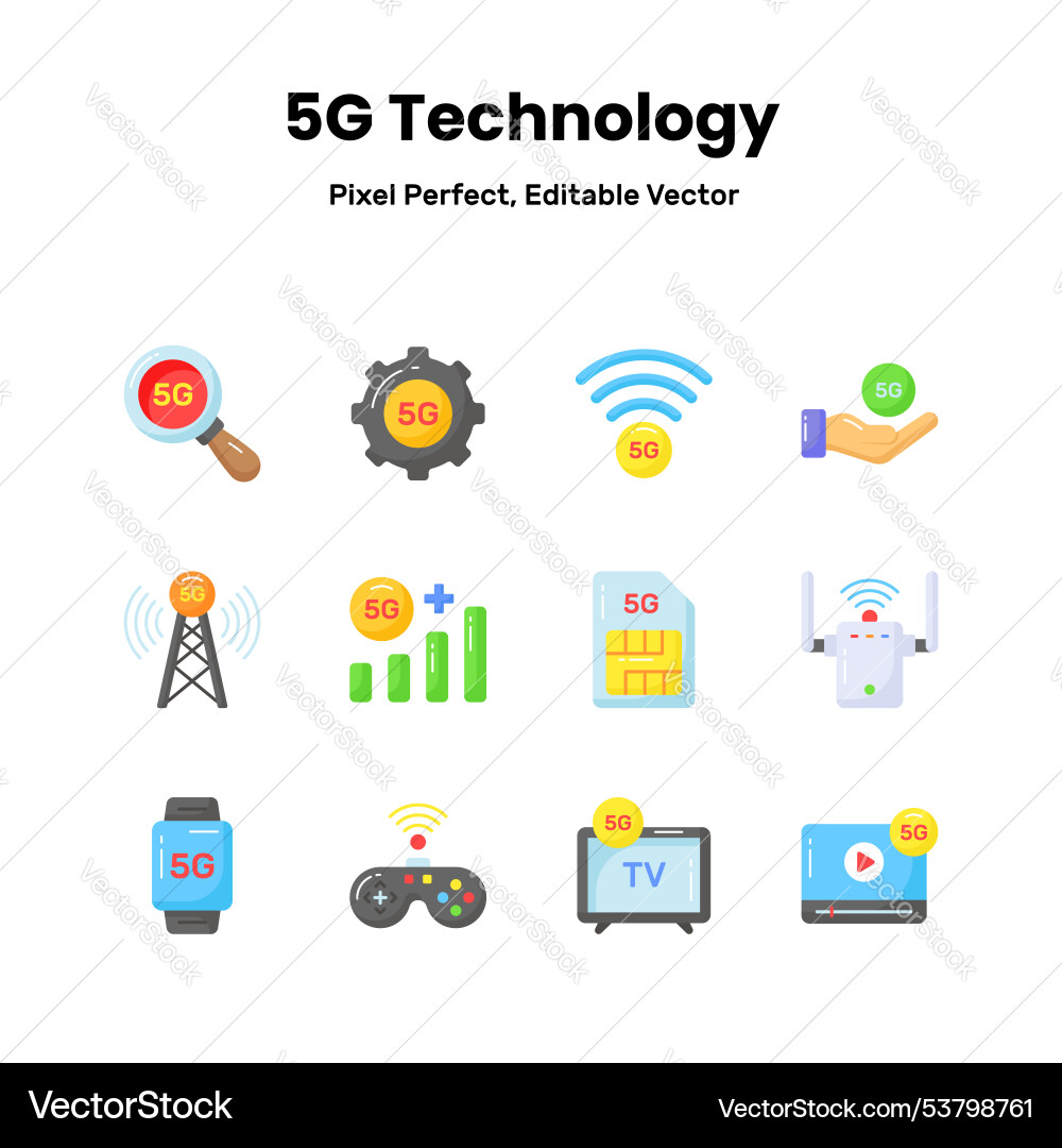 Transform your projects with our 5g network icons Transform your projects with our 5g network icons Vector Image