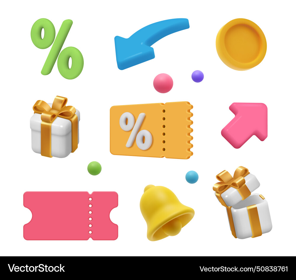 Vouchers and discounts coupons for shopping Vouchers and discounts coupons for shopping vector image