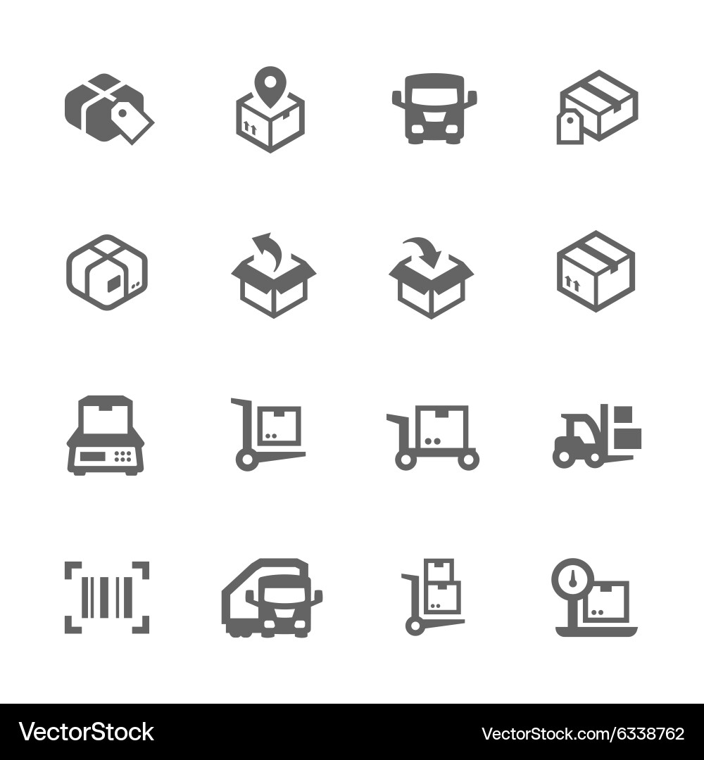 Cargo Icon Set (6338762) – Royalty-Free Vector | VectorStock, image size:1000x1080