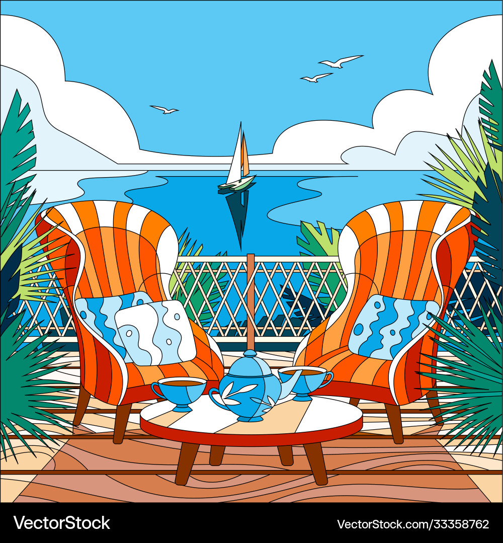 Cartoon coloring composition Royalty Free Vector Image