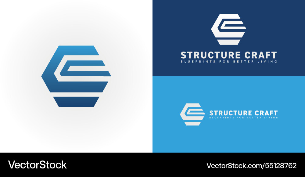 Dynamic logo design features the initials sc Dynamic logo design features the initials sc vector image