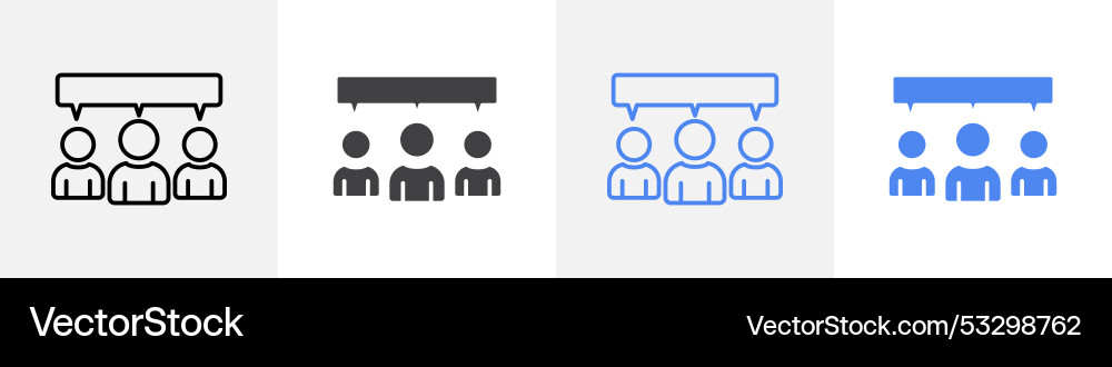 Group chat icon set use for web ui or app Vector Image
