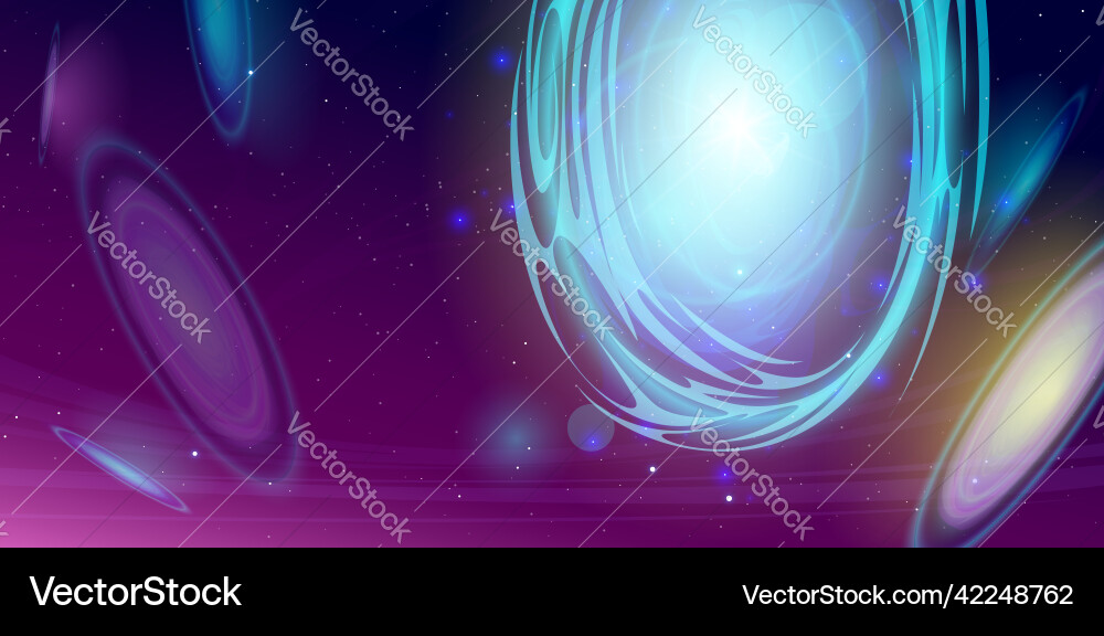 Raumportale im Universum Galaxie Wurmlochtunnel Raumportale im Universum Galaxie Wurmlochtunnel vektorbild
