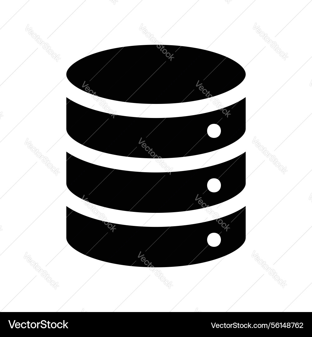 Stacked database server platters icon Stacked database server platters icon vector image