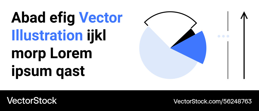 Circular chart with highlighted segment vector image