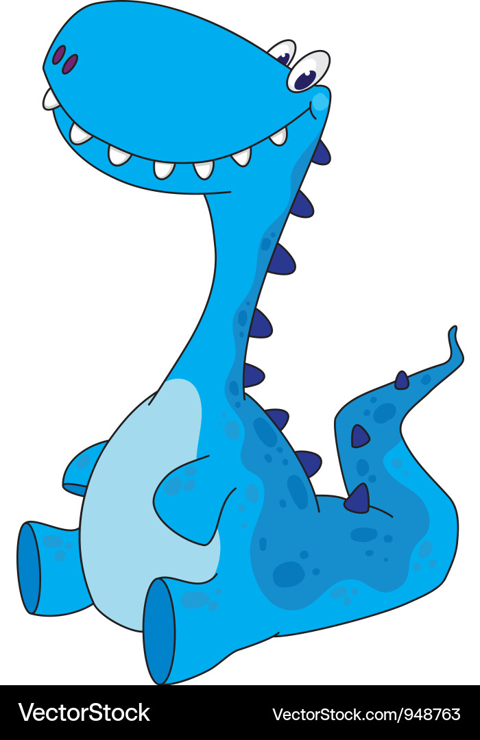 Cute Smiling Dinosaur Royalty Free Vector Image