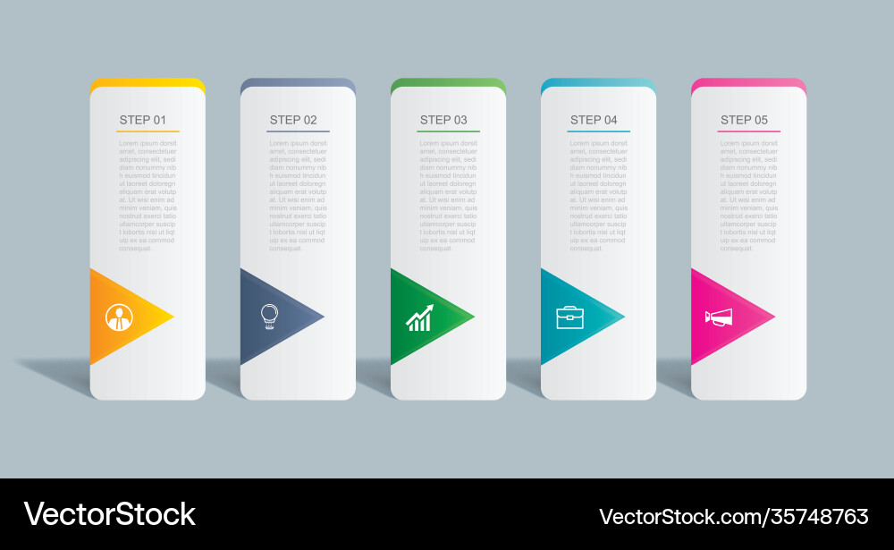 Data Infographic Tab Index Template Vector Image