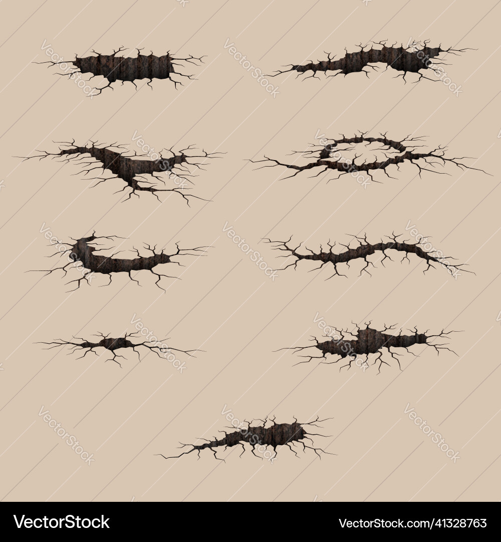 Earth cracks Vector Image