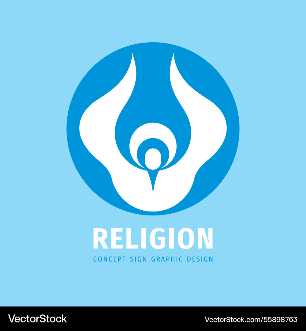Engel Flügel Konzept Logo Vorlage Religion Ikone Engel Flügel Konzept Logo Vorlage Religion Ikone vektorbild