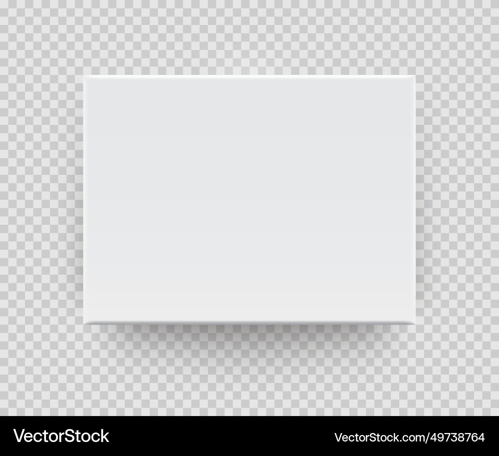 Canvas wall display with realistic shadow Canvas wall display with realistic shadow vector image