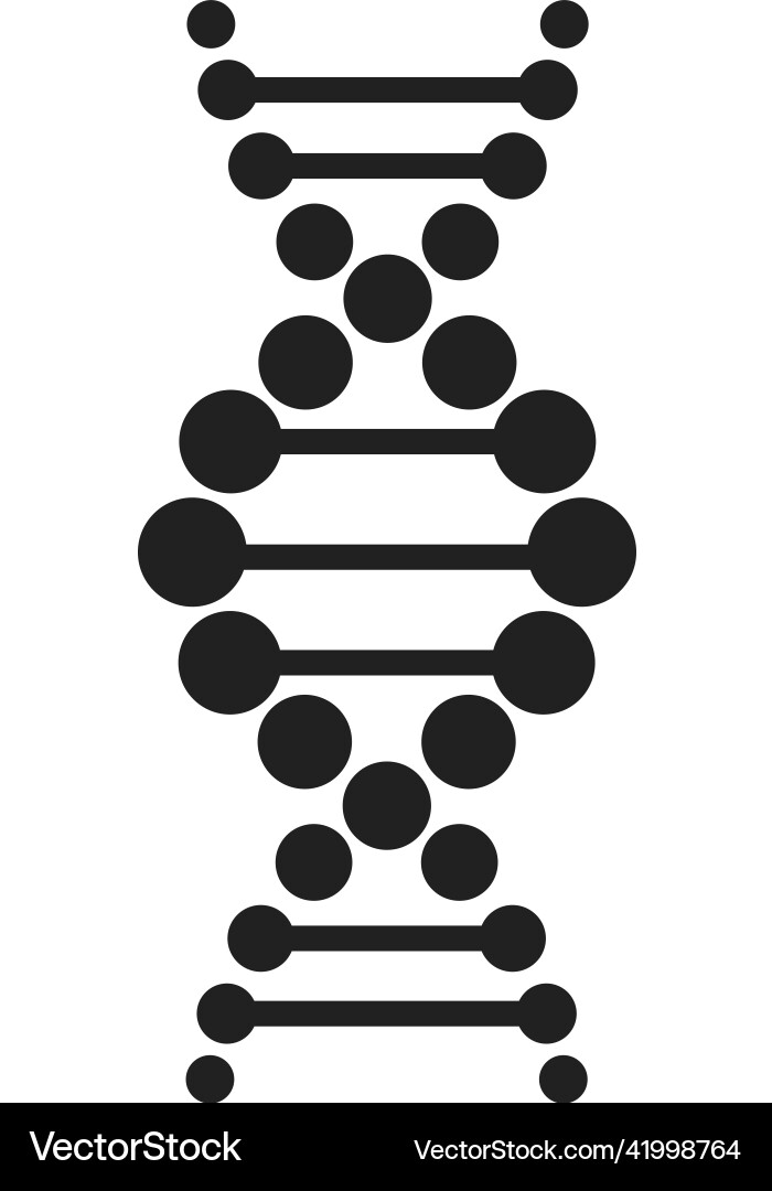 Chromosome helix icon human biology symbol gene Chromosome helix icon human biology symbol gene vector image