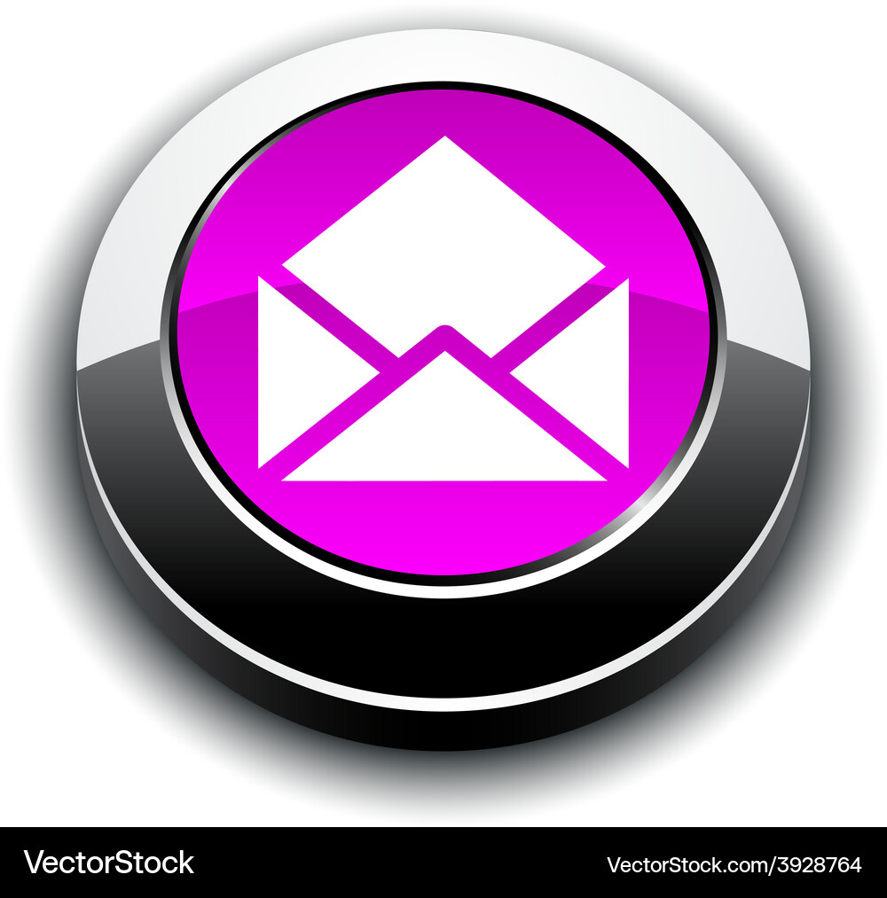 E-mail 3d round button Vector Image