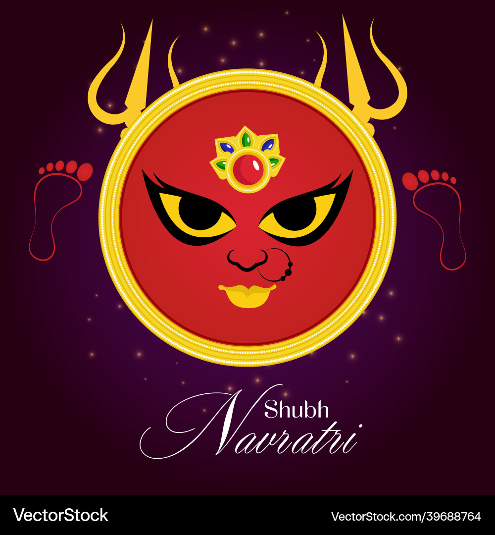 Shubh navratri banner design Shubh navratri banner design vector image