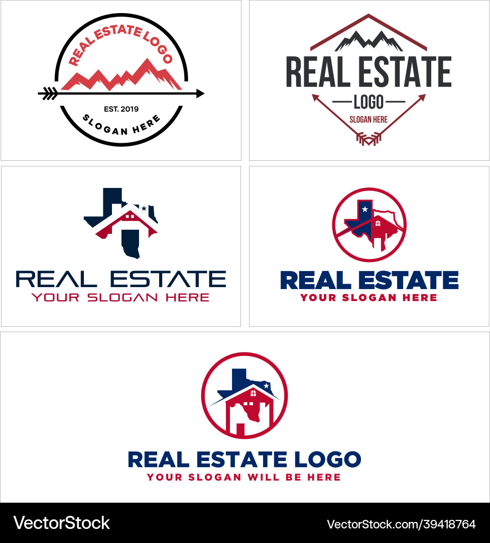 Texas Real Estate Icon - Mountain Home Vector Image