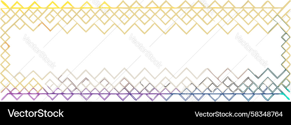 Wavy Zigzag Pattern Border Vector Image