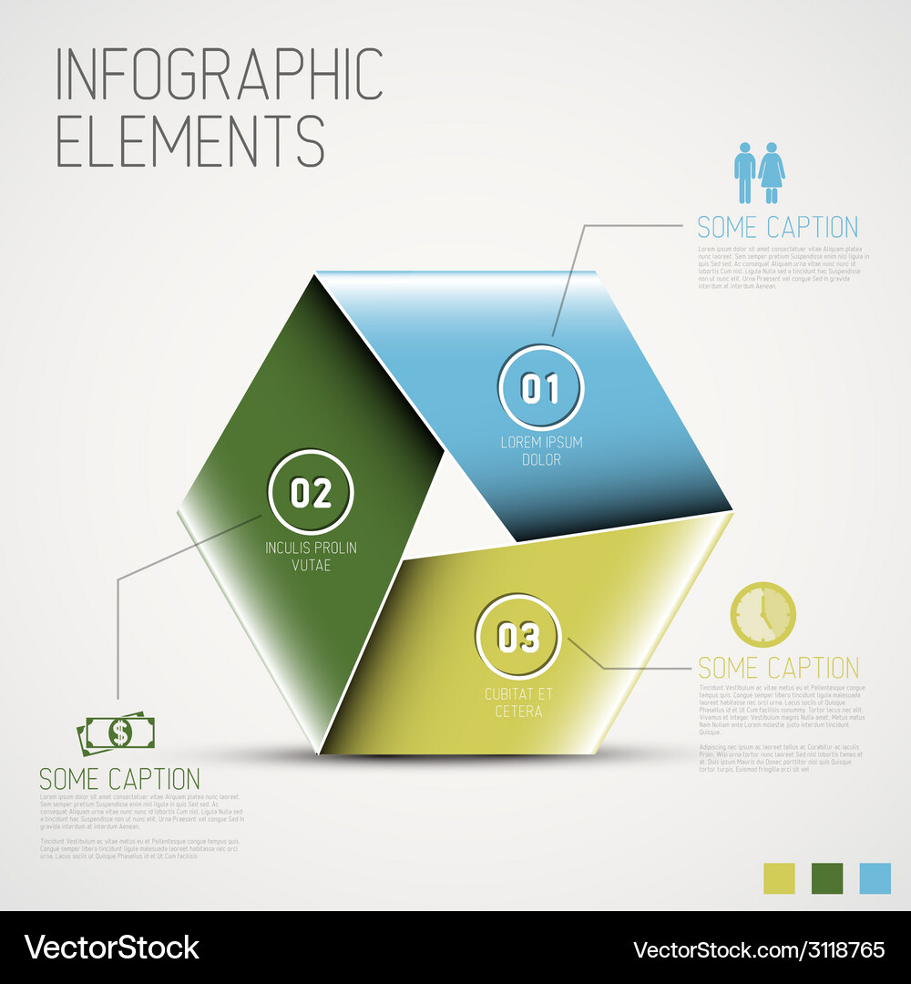 Abstract shape with infographic Vector Image