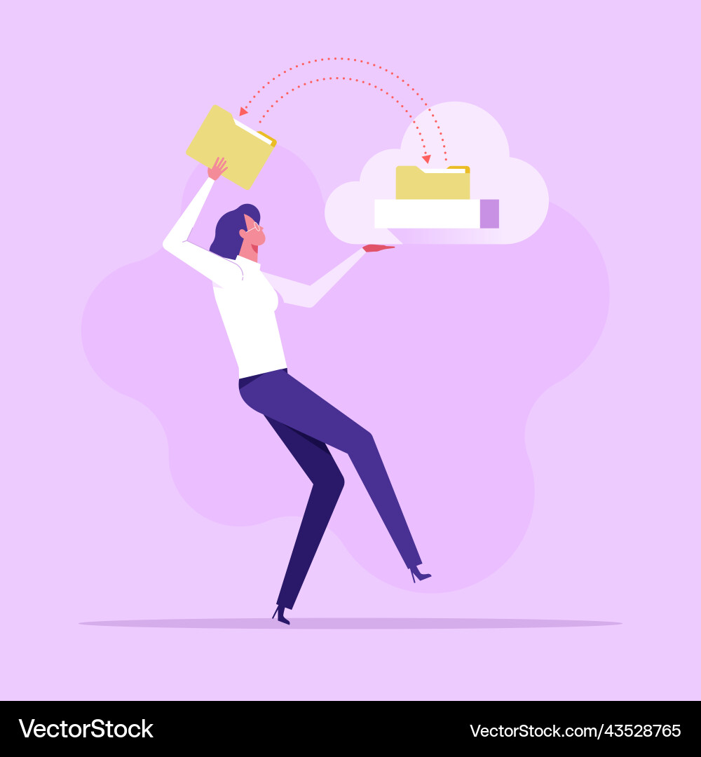 Cloud storage technology and networking concept Cloud storage technology and networking concept vector image