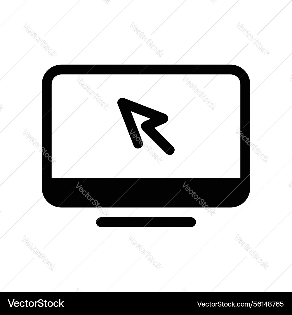 Computer monitor display screen with mouse Computer monitor display screen with mouse vector image