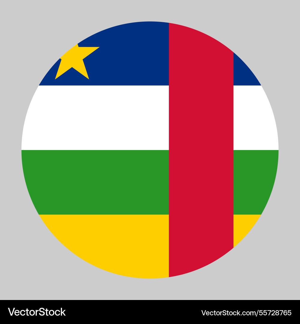 Flag of central african republic round shape Vector Image
