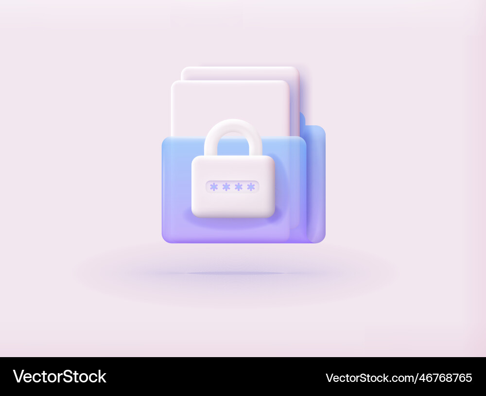 Folder with lock and files secure confidential Folder with lock and files secure confidential vector image