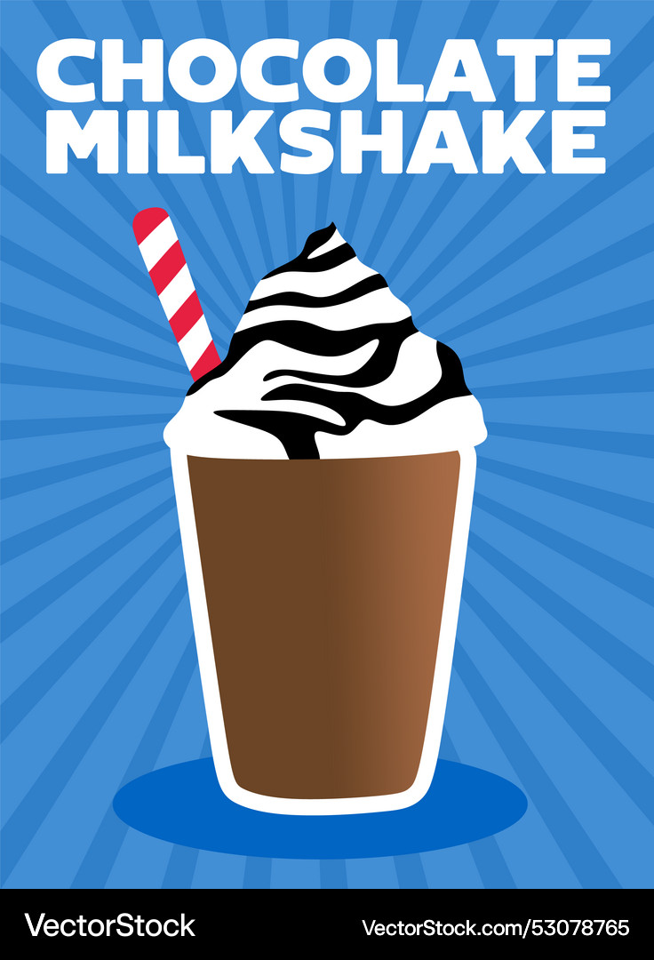 Happy chocolate milkshake day Royalty Free Vector Image