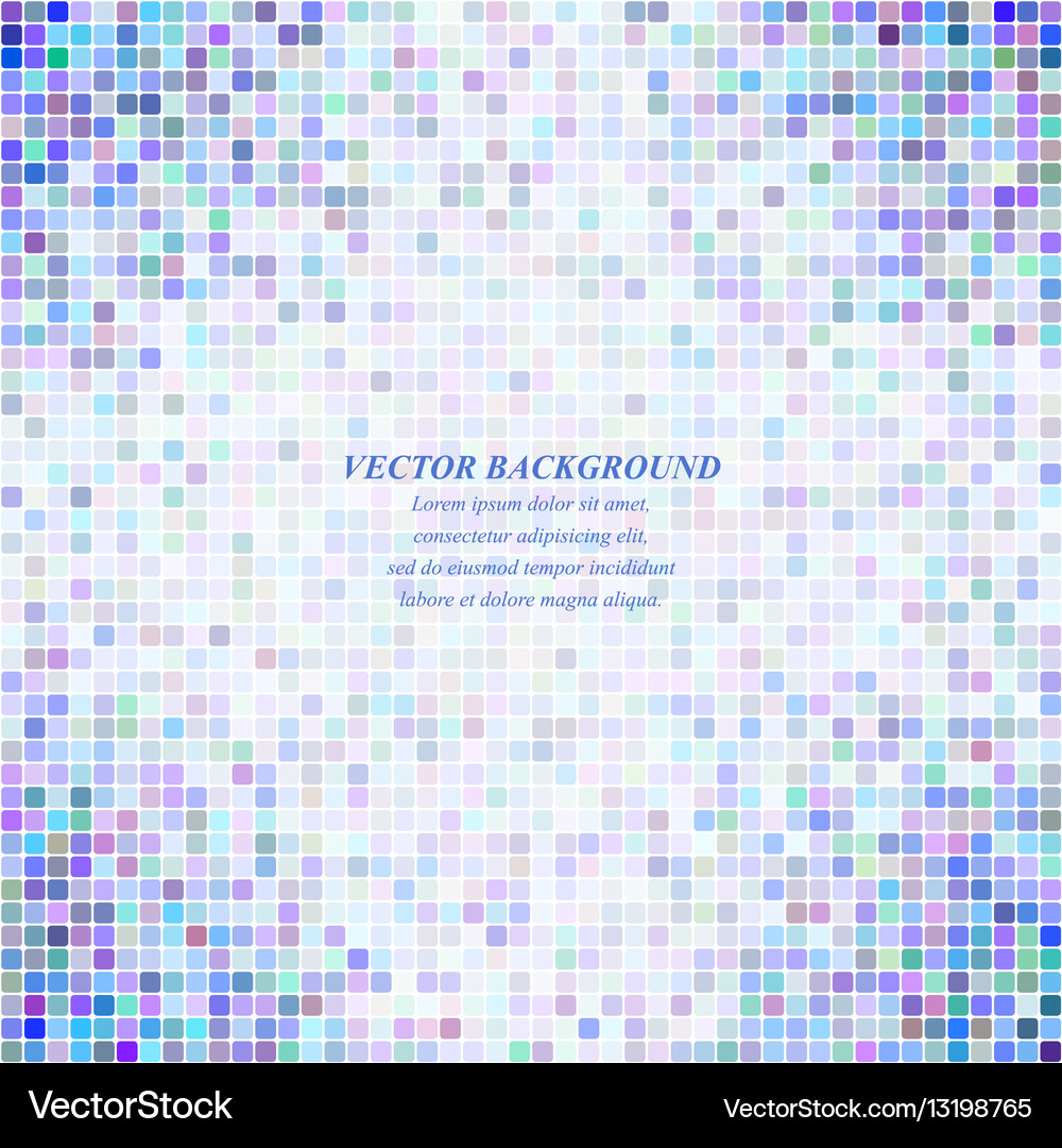 Rounded square mosaic pattern background design Vector Image