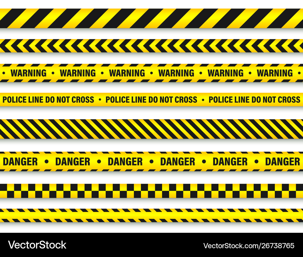 Yellow and black barricade construction tape Yellow and black barricade construction tape vector image