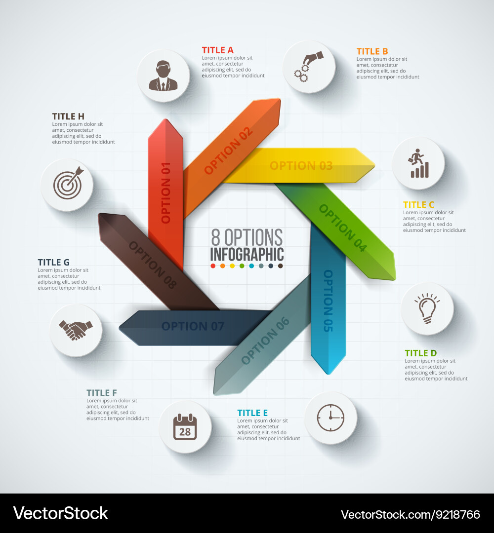 Circular Data Diagram with Arrows vector image