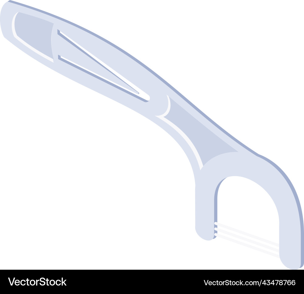 Dental floss holder composition Dental floss holder composition vector image