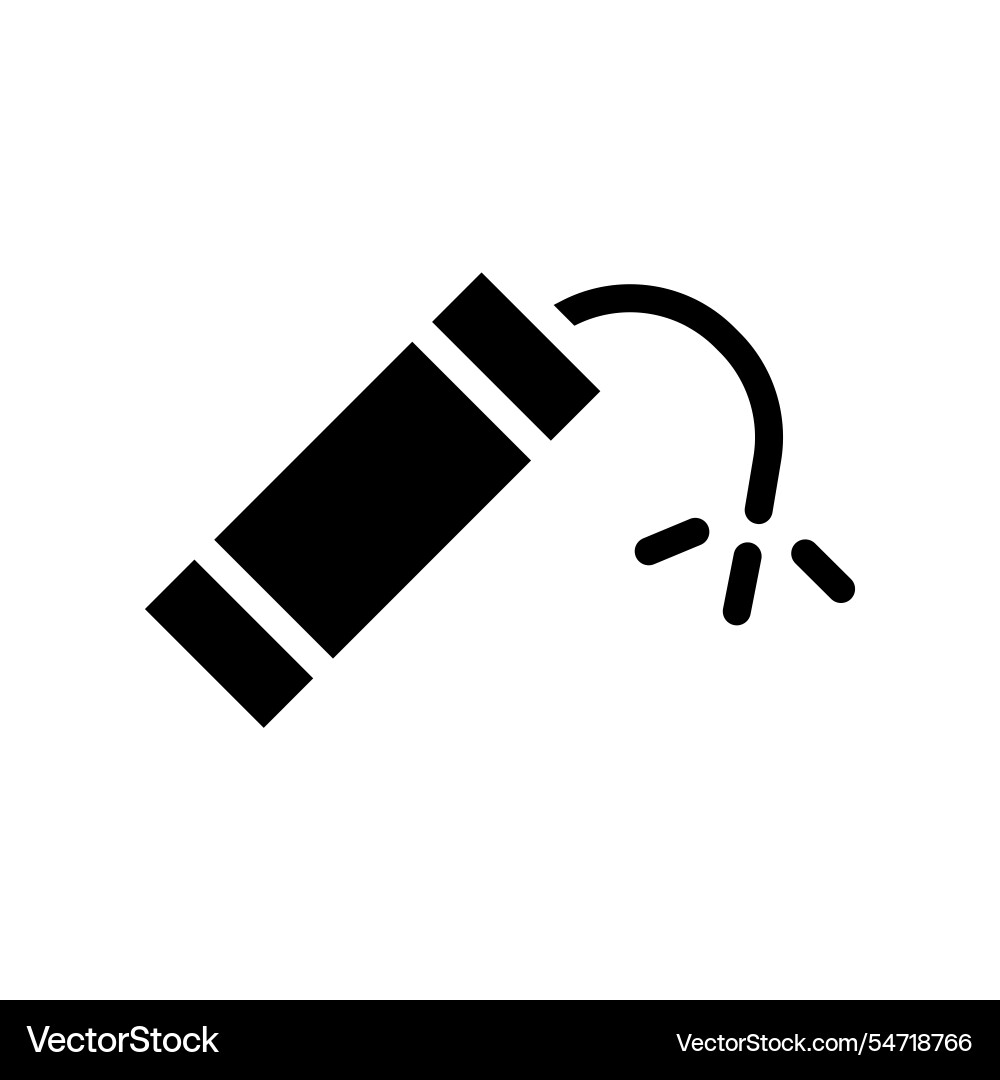 Dynamite stick with a burning fuse concept Vector Image