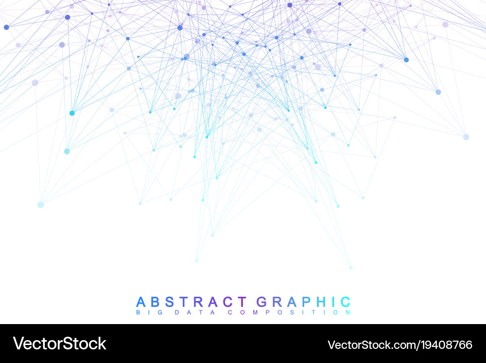 Global network connection and big data Vector Image