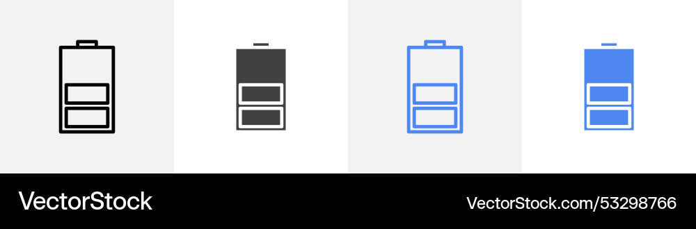 Half charge icon set use for web ui or app Half charge icon set use for web ui or app vector image
