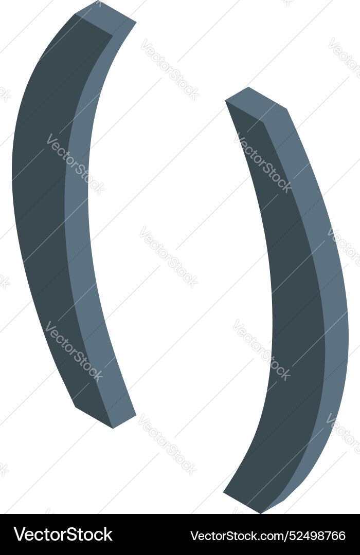 Parentheses brackets creating code block Parentheses brackets creating code block Vector Image